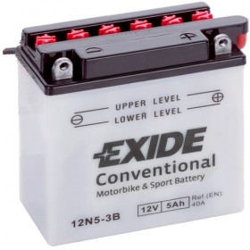 Exide 12N5-3B 12v 5Ah Wet Motorcycle Battery Exide Motorcycle