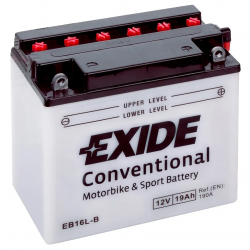Exide EB16L-B Wet Motorcycle Battery 12v 19ah  