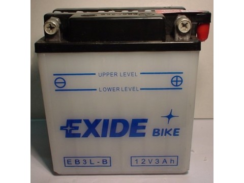 Exide EB3L-B 12v 3Ah Wet Motorcycle Battery Exide Motorcycle