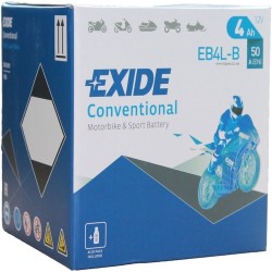 Exide EB4L-B 12v 4Ah Wet Motorcycle Battery Exide Motorcycle