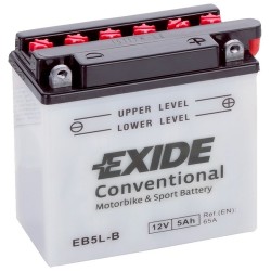 Exide EB5L-B 12v 5Ah Wet Motorcycle Battery Exide Motorcycle