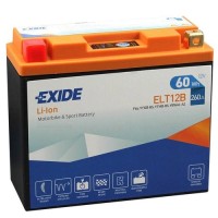 Exide ELT12B 12V 60Wh Lithium Motorcycle Battery