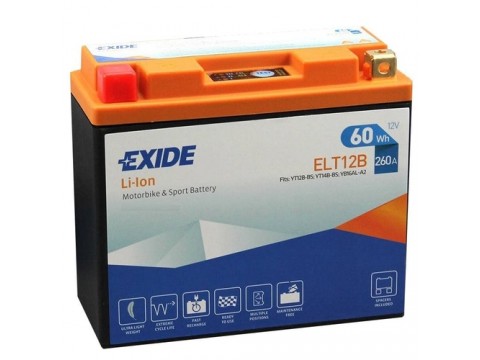 Exide ELT12B 12V 60Wh Lithium Motorcycle Battery Exide ELT12B 12V 60Wh Lithium Motorcycle Battery