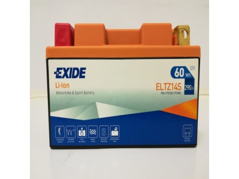 Exide ELTZ14S 12V 60Wh Lithium Motorcycle Battery Exide ELTZ14S 12V 60Wh Lithium Motorcycle Battery