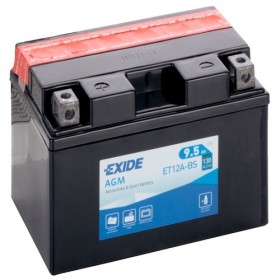Exide ET12A-BS 12v 9.5 AGM Motorcycle Battery Exide Motorcycle