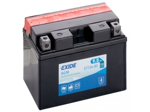 Exide ET12A-BS 12v 9.5 AGM Motorcycle Battery Exide Motorcycle Exide ET12A-BS 12v 9.5 AGM Motorcycle Battery Exide Motorcycle