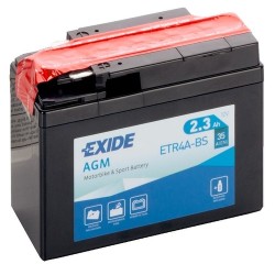 Exide ETR4A-BS 12v 2.3Ah AGM Motorcycle Battery Exide Motorcycle