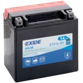 Exide ETX16-BS 12 14Ah AGM Motorcycle Battery (ETX16-BS) Exide Motorcycle