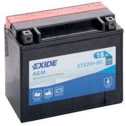 Exide ETX20H-BS 12v 18Ah AGM Motorcycle Battery Exide Motorcycle
