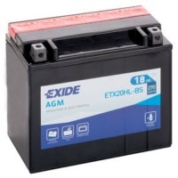 Exide ETX20HL-BS 12v 18Ah AGM Motorcycle Battery (YTX20HLBS)