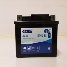 Exide ETX4L-BS 12v 3Ah AGM Motorcycle Battery Exide Motorcycle (ETX4LBS)