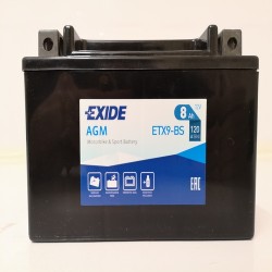 Exide ETX9-BS 12v 8Ah AGM Motorcycle Battery Exide Motorcycle (ETX9BS)