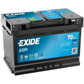 EXIDE EK700 STOP START 096AGM 12V 70AH EK720 CAR BATTERY