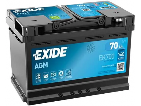 EXIDE EK700 STOP START 096AGM 12V 70AH EK720 CAR BATTERY EXIDE EK700 STOP START 096AGM 12V 70AH EK720 CAR BATTERY