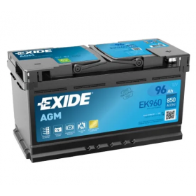 Exide EK950 STOP START EK960 Car Battery 019AGM
