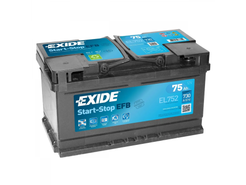EXIDE EL752 110EFB CAR BATTERY Stop/Start Batteries EXIDE EL752 110EFB CAR BATTERY Stop/Start Batteries