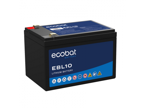 ECOBAT EBL10 12V 10AH LITHIUM BATTERY ECOBAT EBL10 12V 10AH LITHIUM BATTERY