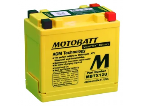 Motobatt MBTX12U 12V 14Ah Motorcycle Battery  