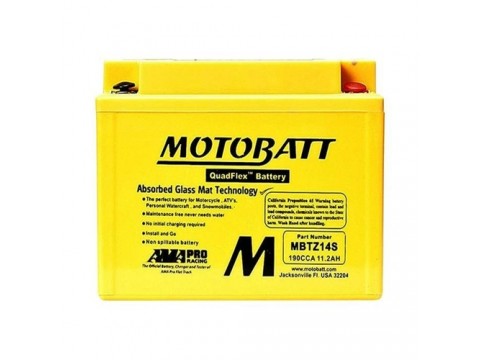 Motobatt MBTZ14S 12V 11Ah Motorcycle Battery 