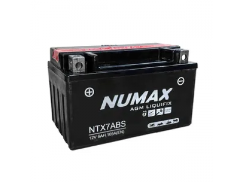 Numax YTX7A-BS 12v 6Ah AGM Motorcycle Battery Numax Motorcycle