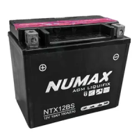 Numax YTX12-BS 12v 10Ah AGM Motorcycle Battery