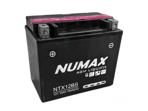 Numax YTX12-BS 12v 10Ah AGM Motorcycle Battery Numax Motorcycle