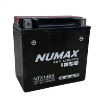 Numax YTX14-BS 12v 12Ah AGM Motorcycle Battery