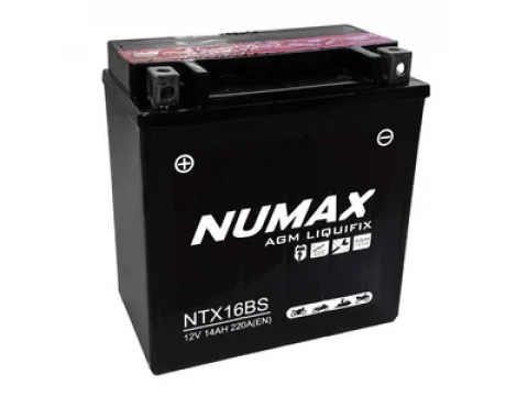 Numax YTX16-BS 12v 14Ah AGM Motorcycle Battery Numax Motorcycle