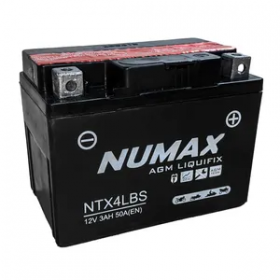 Numax YTX4L-BS 12v 3Ah AGM Motorcycle Battery Numax Motorcycle