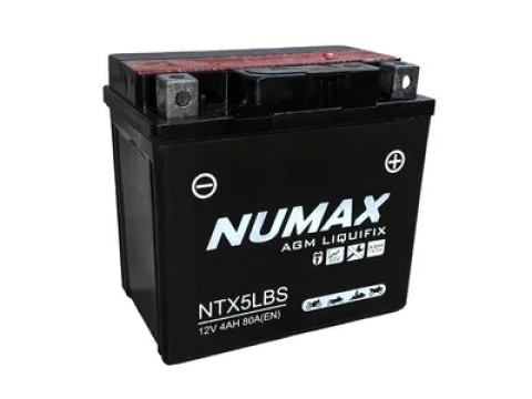 Numax YTX5L-BS 12v 4Ah AGM Motorcycle Battery Numax Motorcycle