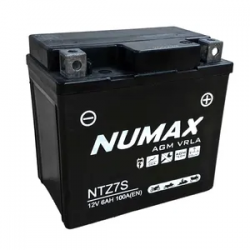 Numax YTZ7S 12v 6Ah AGM Motorcycle Battery Numax Motorcycle