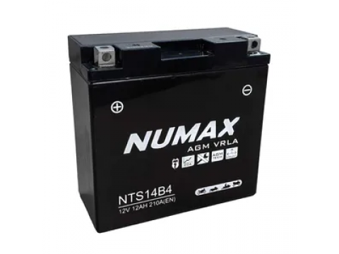 Numax YT14B4 12v 12Ah AGM Motorcycle Battery Numax Motorcycle