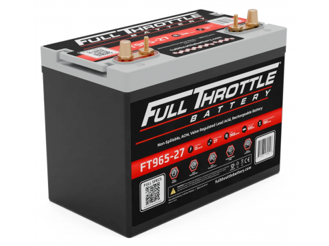 FULL THROTTLE FT965-27 100AH AGM BATTERY FULL THROTTLE FT965-27 100AH AGM BATTERY