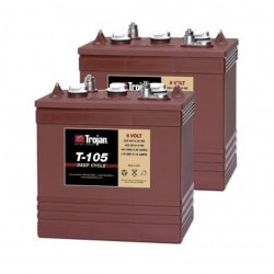  Trojan T105LPT x 2 6v 225Ah Deep Cycle Batteries  T105