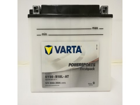 Varta SY50-N18L-AT Funstart Wet Motorcycle Battery (520 016 020) (SY50-N18L-AT) 12V 20Ah Varta Funstart Wet Varta SY50-N18L-AT Funstart Wet Motorcycle Battery (520 016 020) (SY50-N18L-AT) 12V 20Ah Varta Funstart Wet