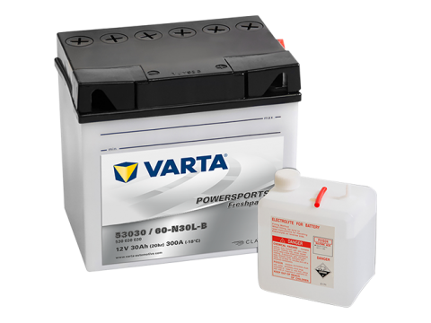 Varta 53030 Funstart Wet Motorcycle Battery 530030030 12V 30Ah Varta 53030 Funstart Wet Motorcycle Battery 530030030 12V 30Ah