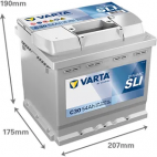 Varta C30 Silver 012 Dynamic 554400053 Car 079 Battery Varta C30 Silver 012 Dynamic 554400053 Car 079 Battery