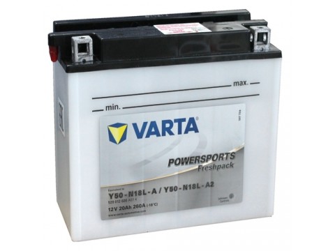 Varta Y50-N18L-A2 Funstart Wet Motorcycle Battery (520 012 020) (Y50-N18L-A) 12V 20Ah Varta Funstart Wet
