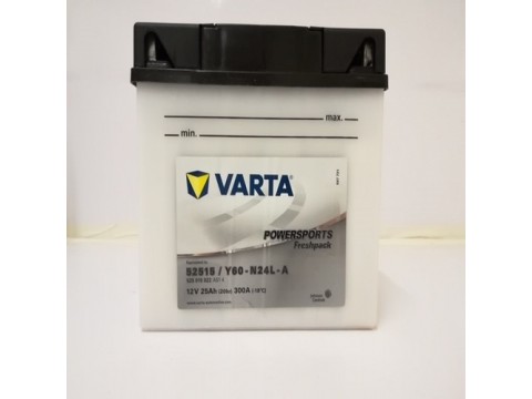 Varta Y60-N24L-A Funstart Wet Motorcycle Battery (525 012 022) (Y60N24LA) (52515)12V 25Ah Varta Funstart Wet