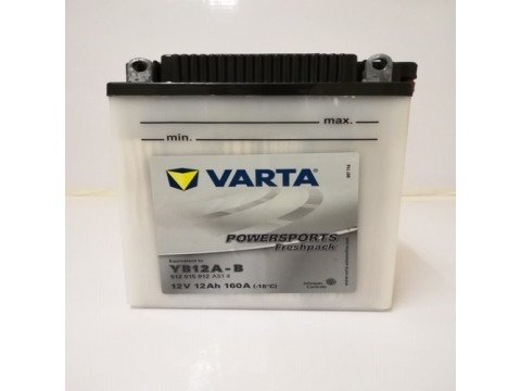 Varta YB12A-B Funstart Wet Motorcycle Battery (512 015 012) (YB12AB) 12V 12Ah Varta Funstart Wet Varta YB12A-B Funstart Wet Motorcycle Battery (512 015 012) (YB12AB) 12V 12Ah Varta Funstart Wet
