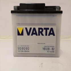Varta YB12B-B2 Funstart Wet Motorcycle Battery (512 012 012) (YB12BB2) 12V 12Ah Varta Funstart Wet