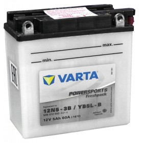Varta YB5L-B Funstart Wet Motorcycle Battery (505 012 003) (YB5LB) (12N5-3B) 12V 5Ah Varta Funstart Wet