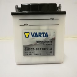 Varta YB7C-A Funstart Wet Motorcycle Battery (507 101 008) (YB7CA) 12V 7Ah Varta Funstart Wet