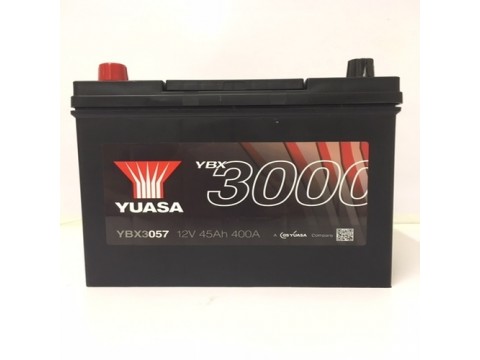 YUASA YBX3057 45Ah 400 CCA Car Battery YUASA YBX3057 45Ah 400 CCA Car Battery