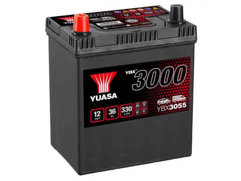 YUASA YBX3055 40Ah 330 CCA Car Battery YUASA YBX3055 40Ah 330 CCA Car Battery