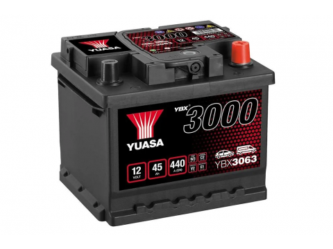 YUASA YBX3063 45Ah 425 CCA Car Battery YUASA YBX3063 45Ah 425 CCA Car Battery