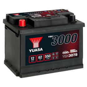 YUASA YBX3078 60Ah 550 CCA Car Battery 