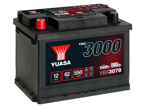 YUASA YBX3078 60Ah 550 CCA Car Battery 
