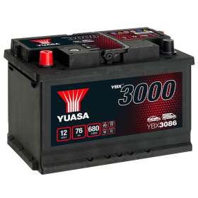YUASA YBX3086 75Ah 650 CCA Car Battery 
