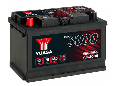 YUASA YBX3086 75Ah 650 CCA Car Battery YUASA YBX3086 75Ah 650 CCA Car Battery